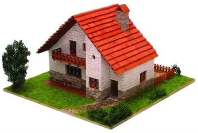 Domenech 3501 Dağ Evi, 22x26x14 Cm. Demonte Taş Maketi