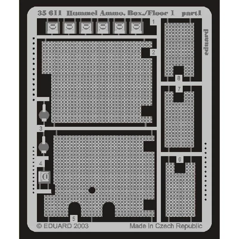 EDUARD 35611 1/35 Hummel Ammo. Box/Floor 1 FOR DRA