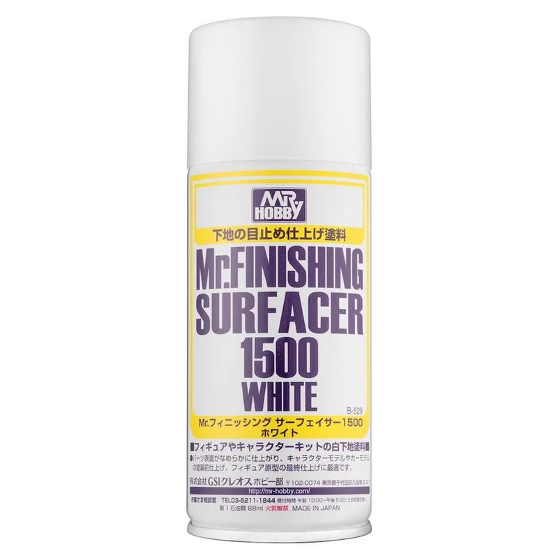 Gunze B529 170 ml. Mr.Finishing Surfacer 1500, Beyaz, Sprey Astar Maket Boyası