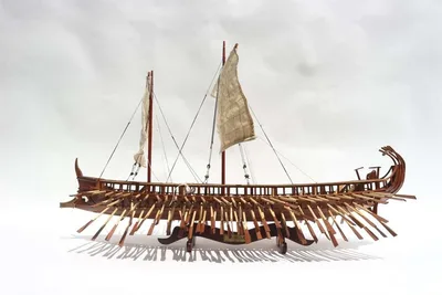 GIANHIEN FB0038W TRIREME ROMA DONANMASI AHŞAP HAZIR YELKENLİ SAVAŞ GEMİSİ MAKETİ