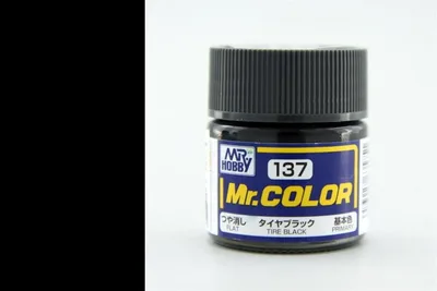 Gunze C137 10 ml. Tire Black, Mr.Color Serisi Maket Boyası