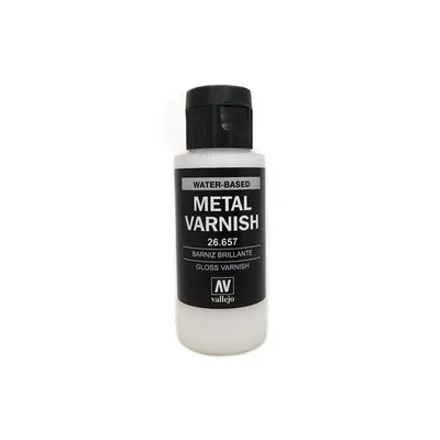 Vallejo 26657 60 ml. Parlak Metal Vernik, Model Boyası