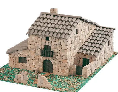 Domenech 3603 El Caserio Tipik Kırsal Evi, 36x28x8 Cm. Demonte Taş Maketi