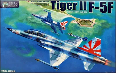Kitty Hawk 32019 1/32 F-5F (Tiger II) Savaş Uçağı ve 2 Resin Figür Demonte Plastik Maketi