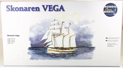 Türk Model 1/35 107 Vega Yelkenli, Demonte Ahşap Maketi