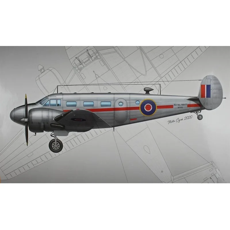 PM Model 308 1/72 Kraliyet Donanması Beech C-45 Expreditor Eğitim Ve Nakliye Uçağı Demonte Plastik Maketi
