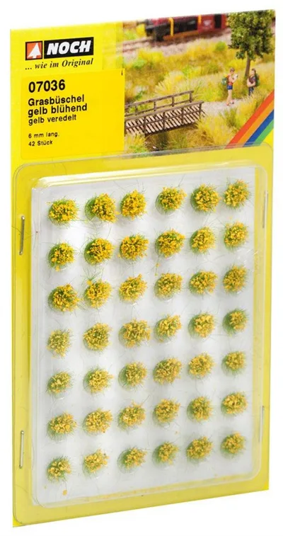 Noch 7036 Çiçek Öbekleri, Yeşil, 6 mm. 42 Adet Diorama Malzemesi