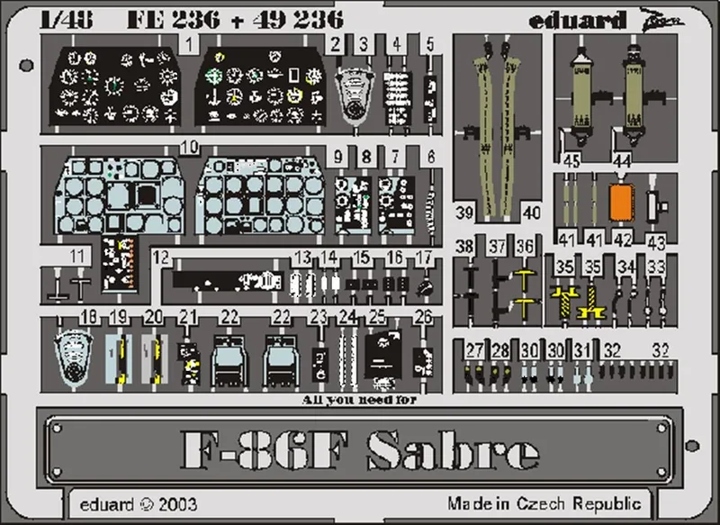 EDUARD 49236 1/48 F-86F FOR HASEGAWA Maket Detay S