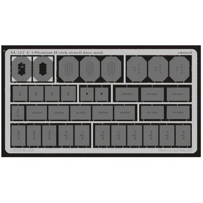 EDUARD XL517 1/32 F-4 etch stencil data mask -etch