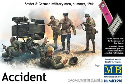 3590 1/35 ACCİDENT. SOVİET & GERMAN MİLİTARY MEN,