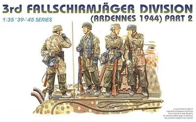 Dragon 6143 1/35 3. Paraşütçü Tümeni Asker Figür Maket Seti Ardenler 1944