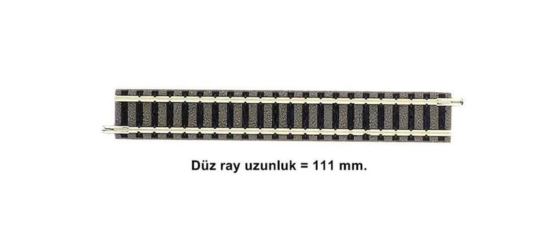 9101 1/160 N SCALE Straight track, length 111 mm.