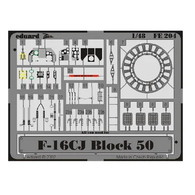 EDUARD FE204 1/48 F-16CJ Block 50 FOR HASEGAWA Mak