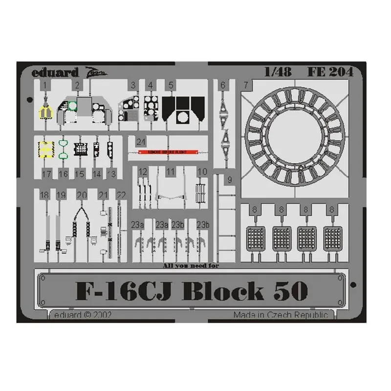 EDUARD FE204 1/48 F-16CJ Block 50 FOR HASEGAWA Mak