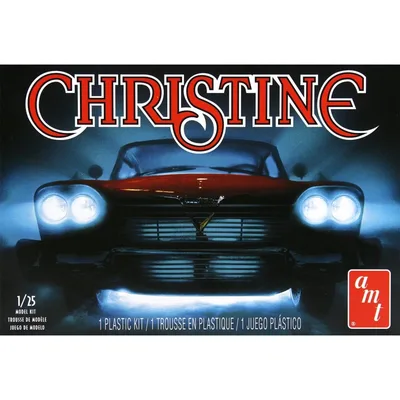 AMT 801M 1/25 Christine 1958 Plymouth Belvedere-Red Araba Demonte Plastik Maketi