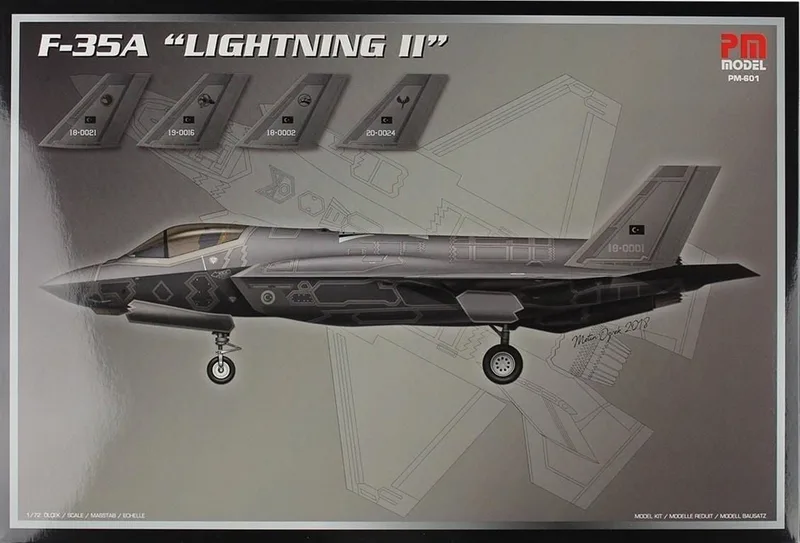 PM Model 601 1/72 F-35A ( Lightning II ) Savaş Uçağı Demonte Plastik Maketi