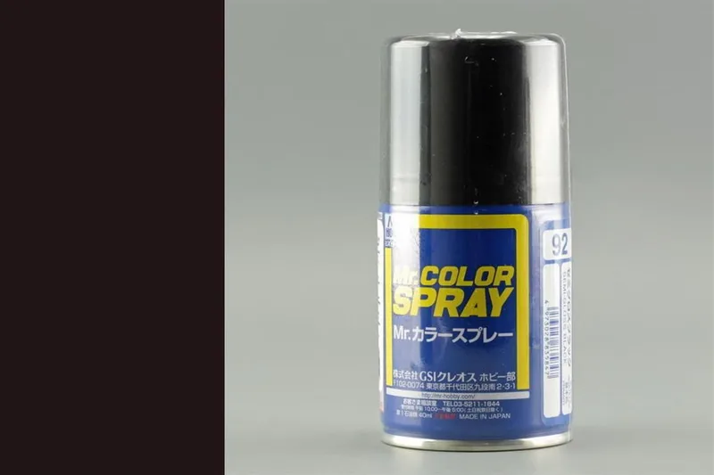 Gunze S092 100 ml. Semi Gloss Black, Sprey Mr.Color Serisi Maket Boyası