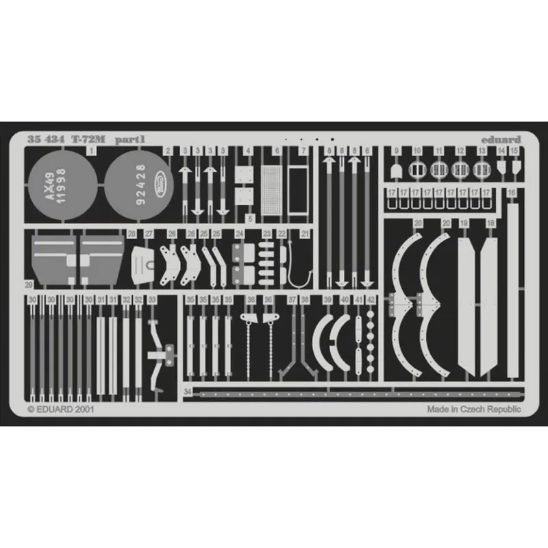 EDUARD 35434 1/35 T-72M FOR TAMIYA Maket Detay Set