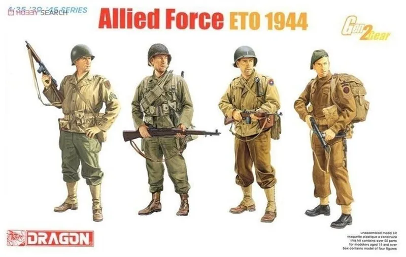 Dragon 6653 1/35 Ölçek Müttefik Kuvvetler (ETO 1944) Asker Figürleri Plastik Model Kiti