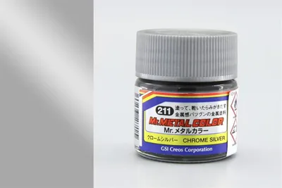 Gunze MC211 10 ml. Chrome Silver, Metal Colors Serisi Maket Boyası