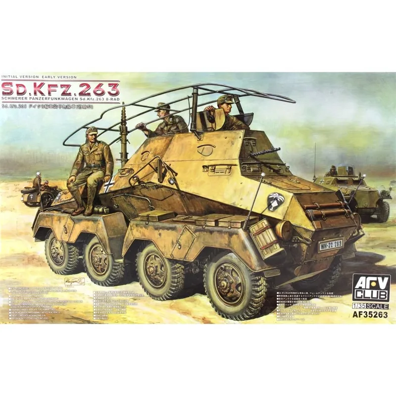 AFV Club AF35263 1/35 Schwerer Panzerfunkwagen Sd.Kfz.263 8-Rad Tank Demonte Plastik Maketi