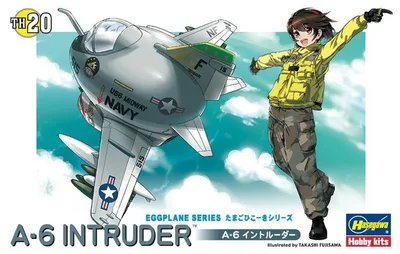 Hasegawa TH20 60130 A-6 Intruder Savaş Uçağı (Eggplane Serisi) Plastik Model Kiti