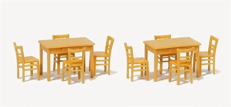 Preiser 17218 1/87 Ölçek 2 tische, 8 stühle. materialf Figürleri
