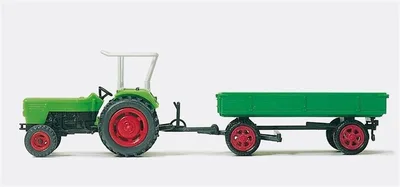 Preiser 17914 1/87 Ölçek deutz d 62 06 römorklu traktör Figürleri