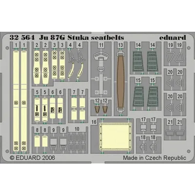 EDUARD 32564 1/32 Ju 87 Stuka seatbelts FOR HASEGA