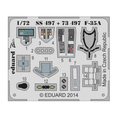EDUARD SS497 1/72 F-35A interior S.A. FOR ITALERI
