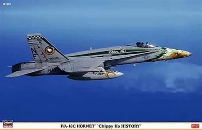 Hasegawa 00909 1/72 Ölçek F/A-18C Hornet (Chippy Ho History) 3 Kits in One Box (Limited Edition) Savaş Uçağı Plastik Model Kiti
