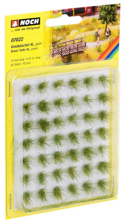 NOCH 7022 Grass Tufts Mini Set XL green, 42 pieces