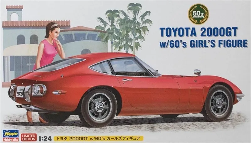 Hasegawa SP366 52166 1/24 Ölçek Toyota 2000GT, Manken Figürlü Otomobil Plastik Model Kiti