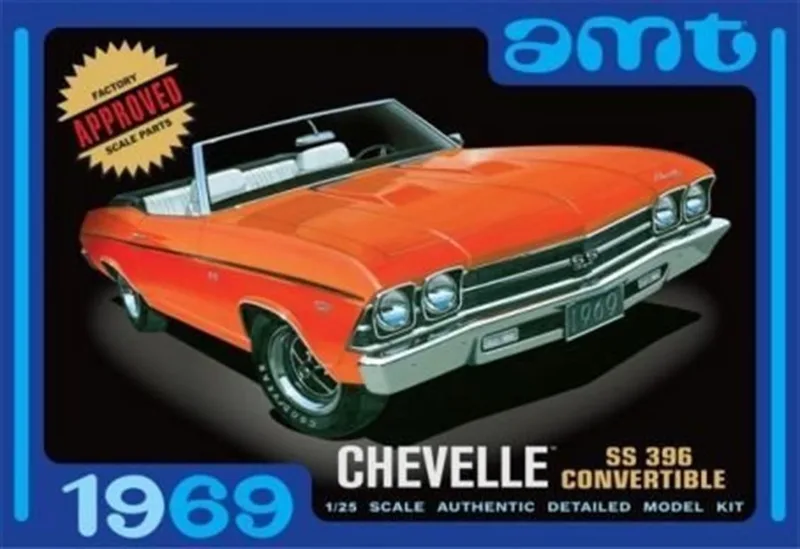 AMT 828 1/25 1969 Chevelle Convertible Araba Demonte Plastik Maketi