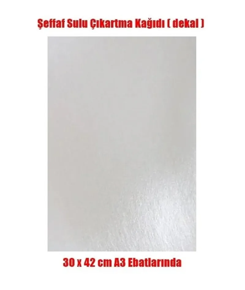 Fedo 010 Sulu Çıkartma (Decal) Kağıdı-Şeffaf - A3 - 30x42 cm.