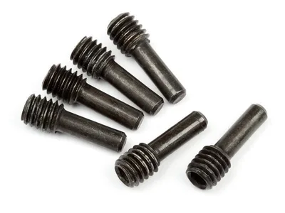 SCREW SHAFT M4x2.5x12mm (BLACK/6pcs) 2.5mm Hex Socket