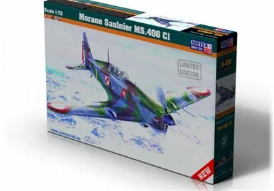 Mistercraft D206 1/72 Morane Saulnier MS.406 CI Savaş Uçağı Demonte Plastik Maketi