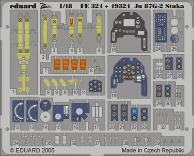 EDUARD FE324 1/48 Ju 87G-2 Stuka FOR HASEGAWA Make