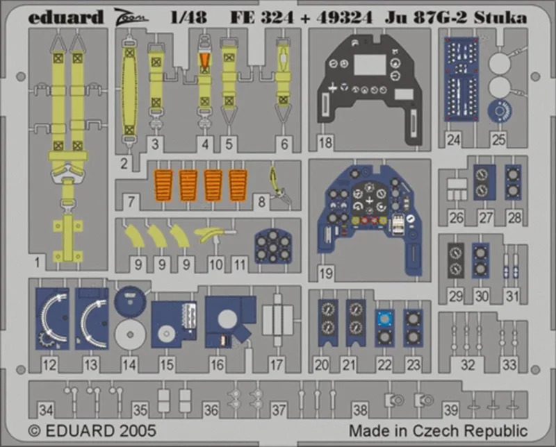 EDUARD FE324 1/48 Ju 87G-2 Stuka FOR HASEGAWA Make