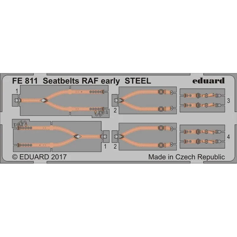 EDUARD FE811 1/48 Seatbelts RAF early STEEL Maket