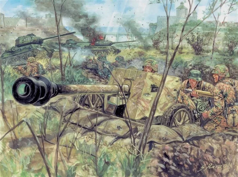 Italeri 6096S 1/72 Alman PaK 40 Mürettebatlı Tanksavar Topu Demonte Plastik Maketi