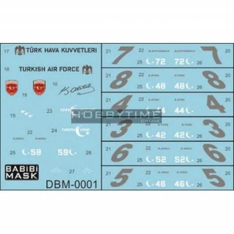 Babibi DBM0001 1/48 Türk Yıldızları, Maskeleme Kağıdı