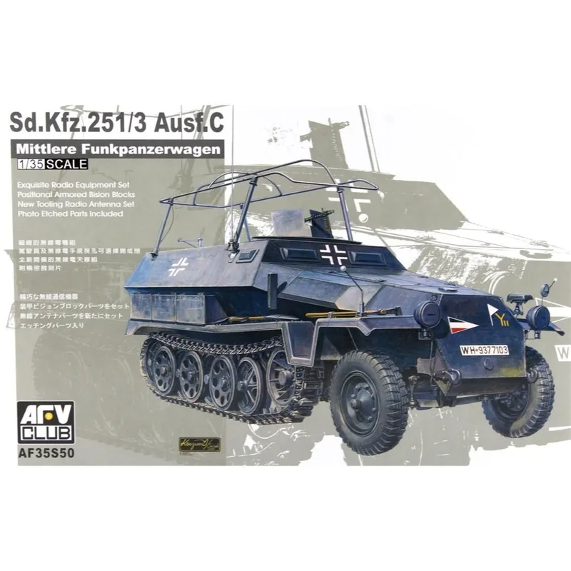 AFV Club AF35S50 1/35 Sd.Kfz. 251/3 Ausf. C Tank Demonte Plastik Maketi