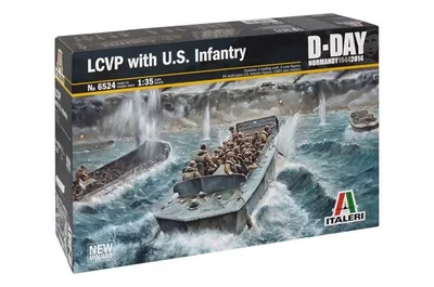 Italeri 6524S 1/35 LCVP Çıkartma Gemisi ve Mürettebatı Demonte Plastik Maketi