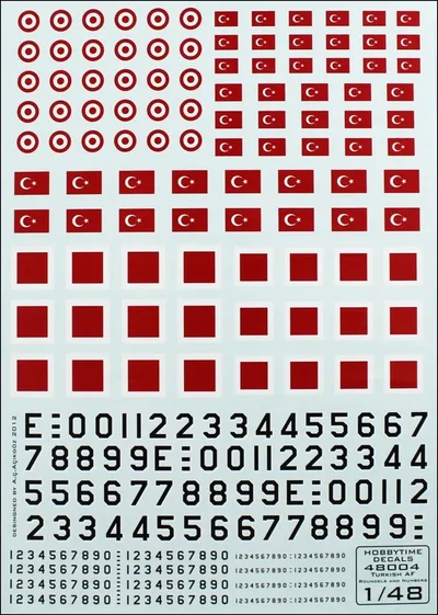 48004 1/48 TÜRK FORSLARI DECALS-TURKISH STREAMER
