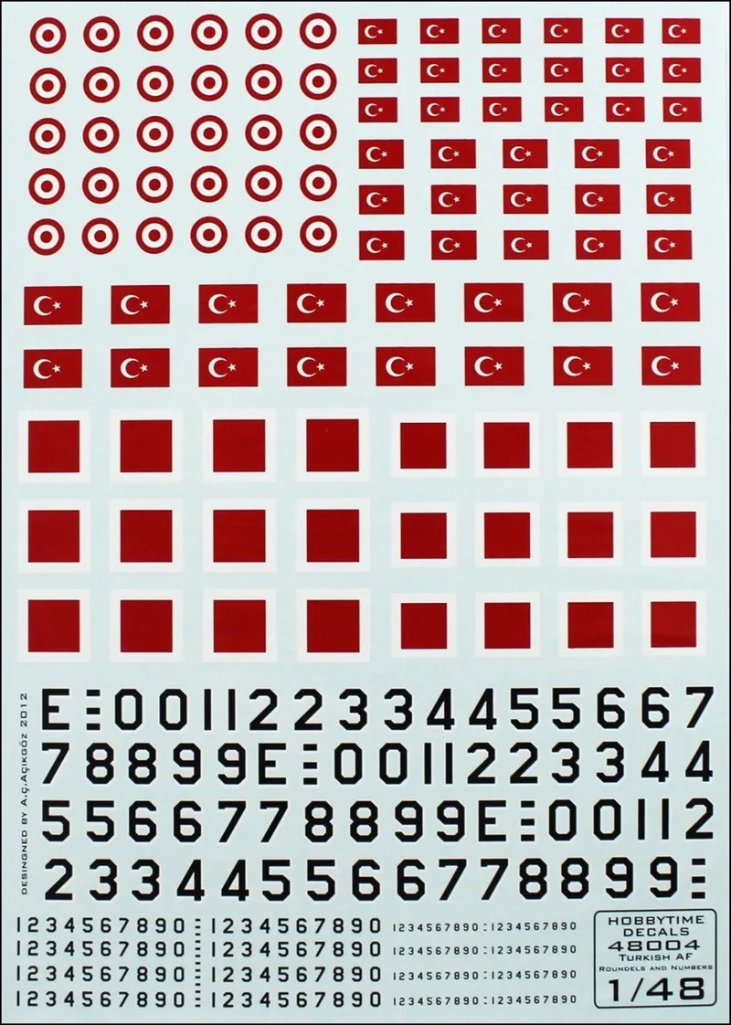48004 1/48 TÜRK FORSLARI DECALS-TURKISH STREAMER