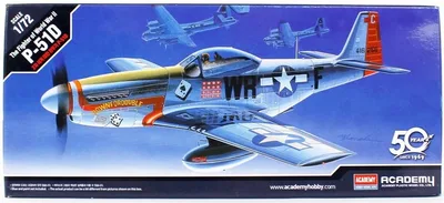 Academy 12485 1/72 P-51D Mustang Savaş Uçağı Demonte Plastik Maketi