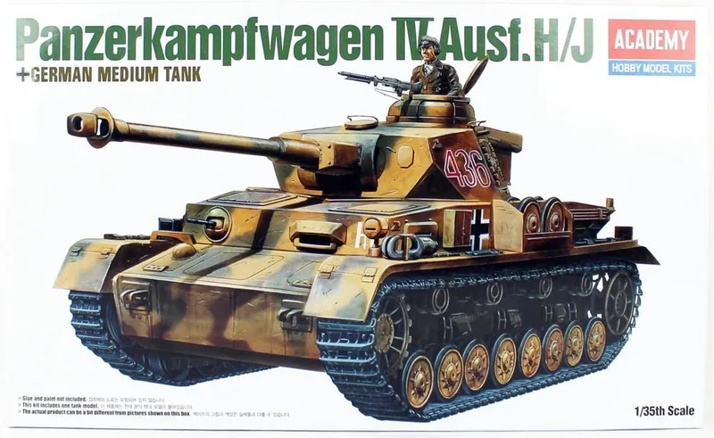 Academy 13234 1/35 Alman Orta Tankı Panzer IV (Versiyon H) Demonte Plastik Maketi