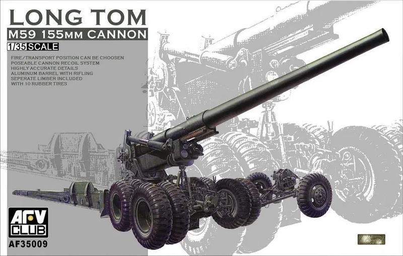 AFV Club AF35009 1/35 Long Tom M59 155 mm Cannon (OBÜS) Demonte Plastik Maketi