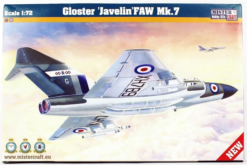 Mistercraft D026 1/72 Gloster Javelin FAW MK.7 Savaş Uçağı Demonte Plastik Maketi